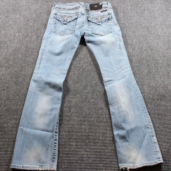 Miss Me Jeans Women's 29x32 Light Wash Bootcut Embellished - Picture 2 of 9